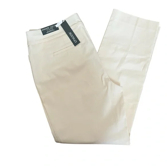 Chico's 360 Brigitte Slim Pull on Pants in English Crème C215 - Picture 3 of 10